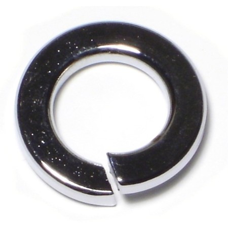 MIDWEST FASTENER Split Lock Washer, For Screw Size 9/16 in Steel, Chrome Plated Finish, 10 PK 74373